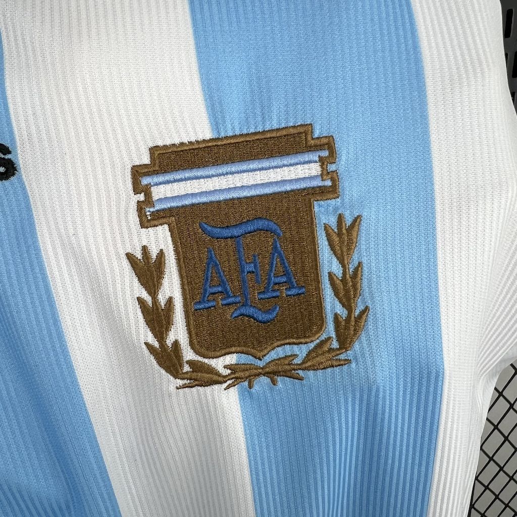 Camiseta Argentina 1998 Manga Larga - Local - Retro