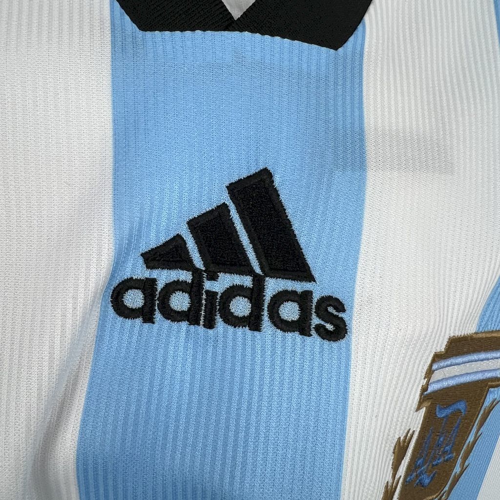 Camiseta Argentina 1998 Manga Larga - Local - Retro