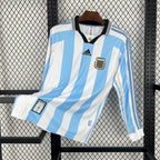Camiseta Argentina 1998 Manga Larga - Local - Retro