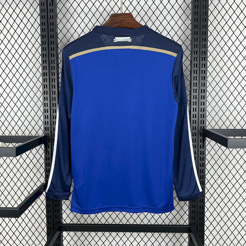 Camiseta Argentina 2014 Manga Larga - Visitante - Retro