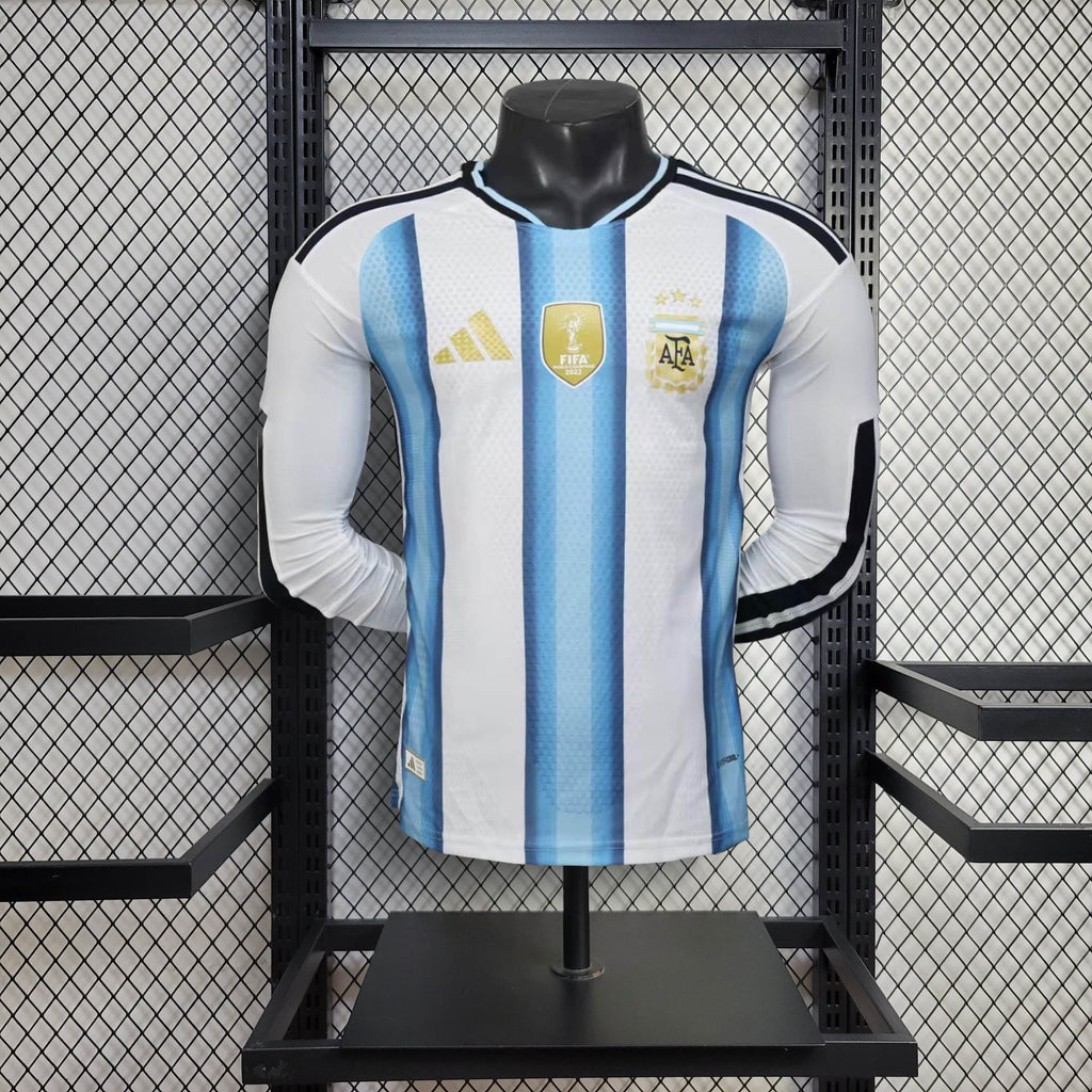 Camiseta Argentina 2025-26 Versión Jugador - Manga Larga - Local