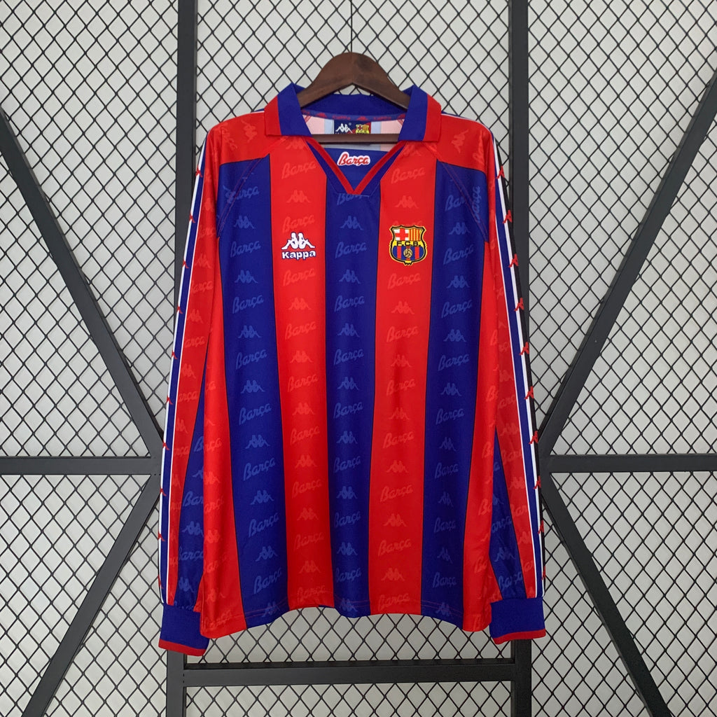 Camiseta Barcelona 1995-97 Manga Larga - Local - Retro