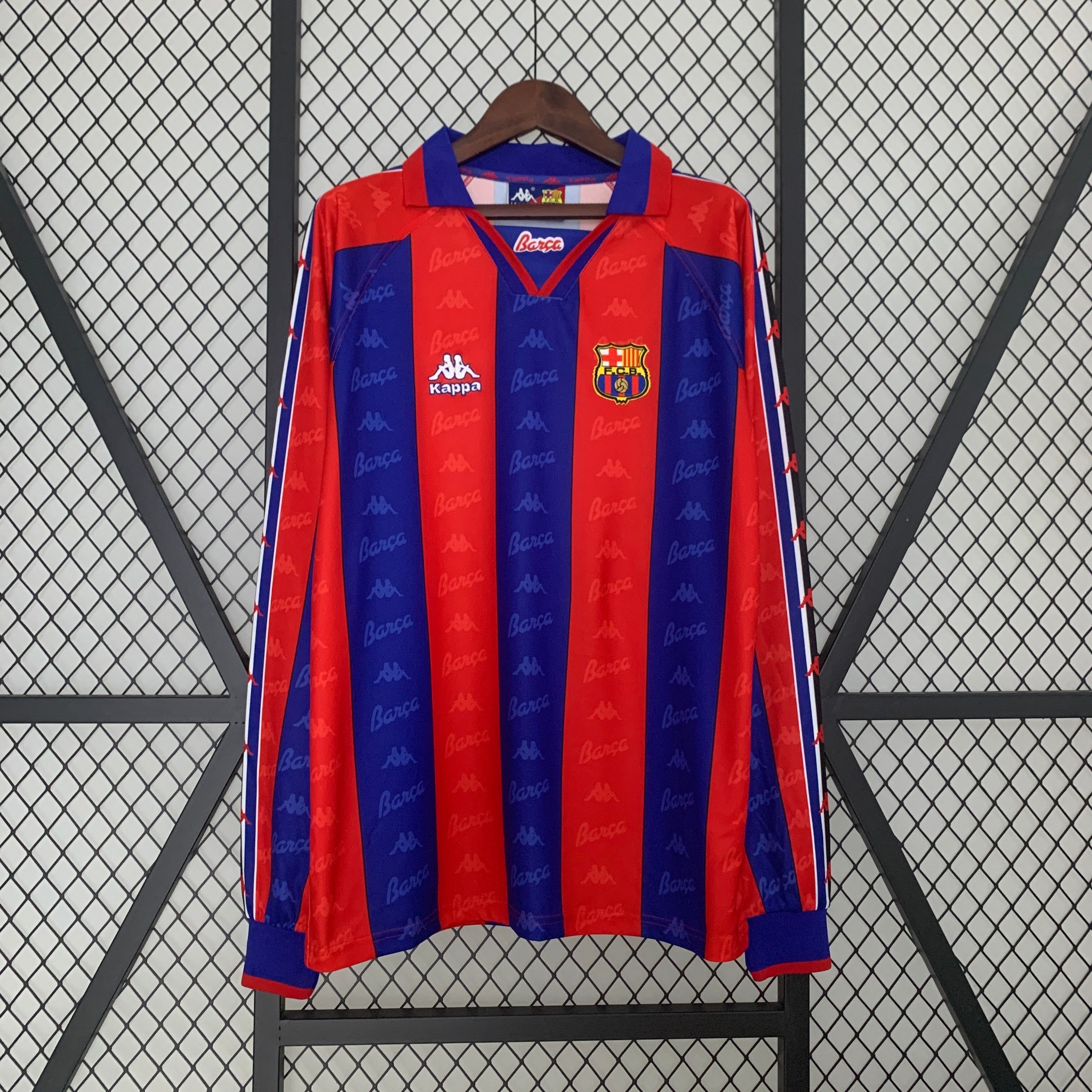 Camiseta Barcelona 1995-97 Manga Larga - Local - Retro