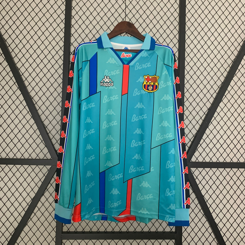 Camiseta Barcelona 1995-97 Manga Larga - Visitante - Retro