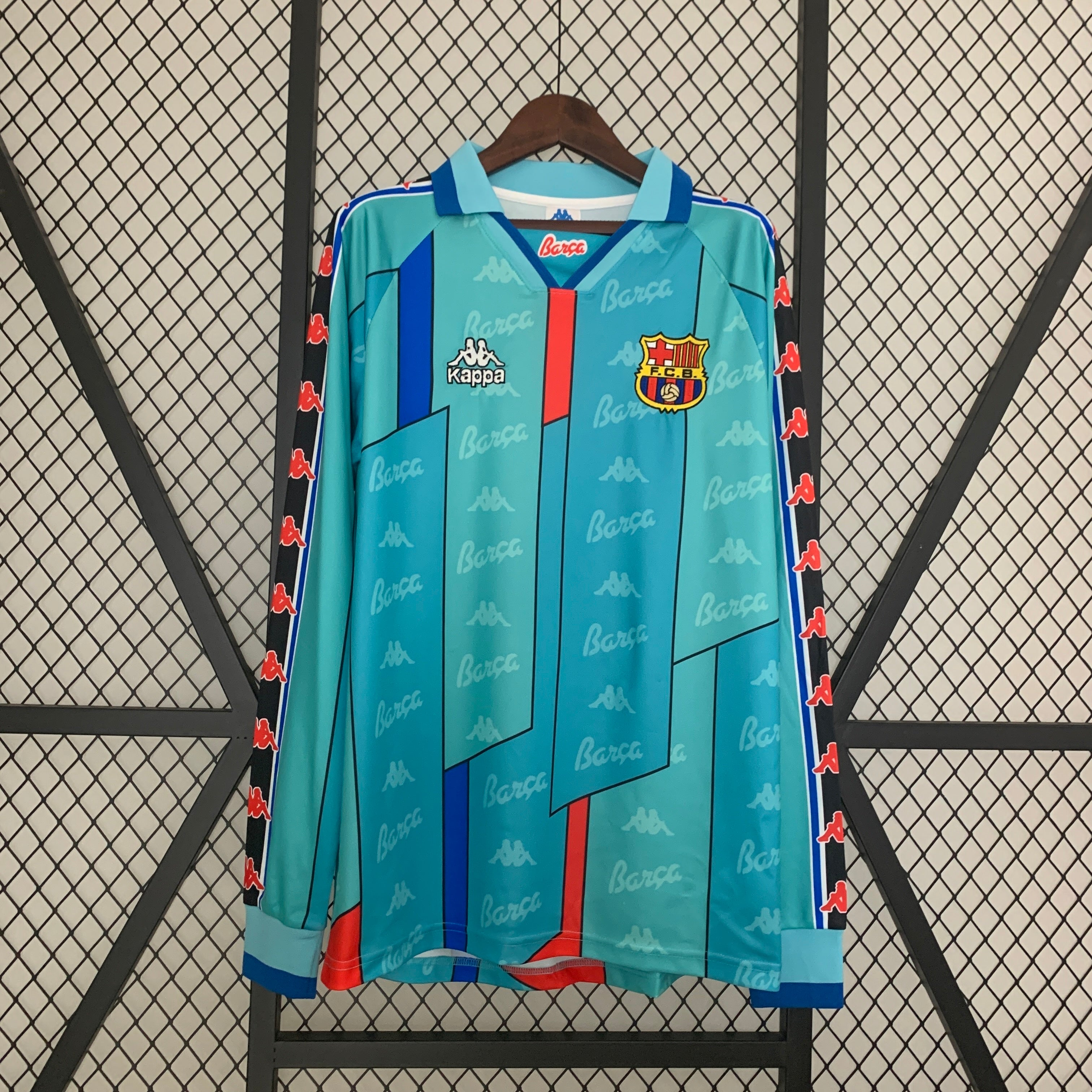 Camiseta Barcelona 1995-97 Manga Larga - Visitante - Retro