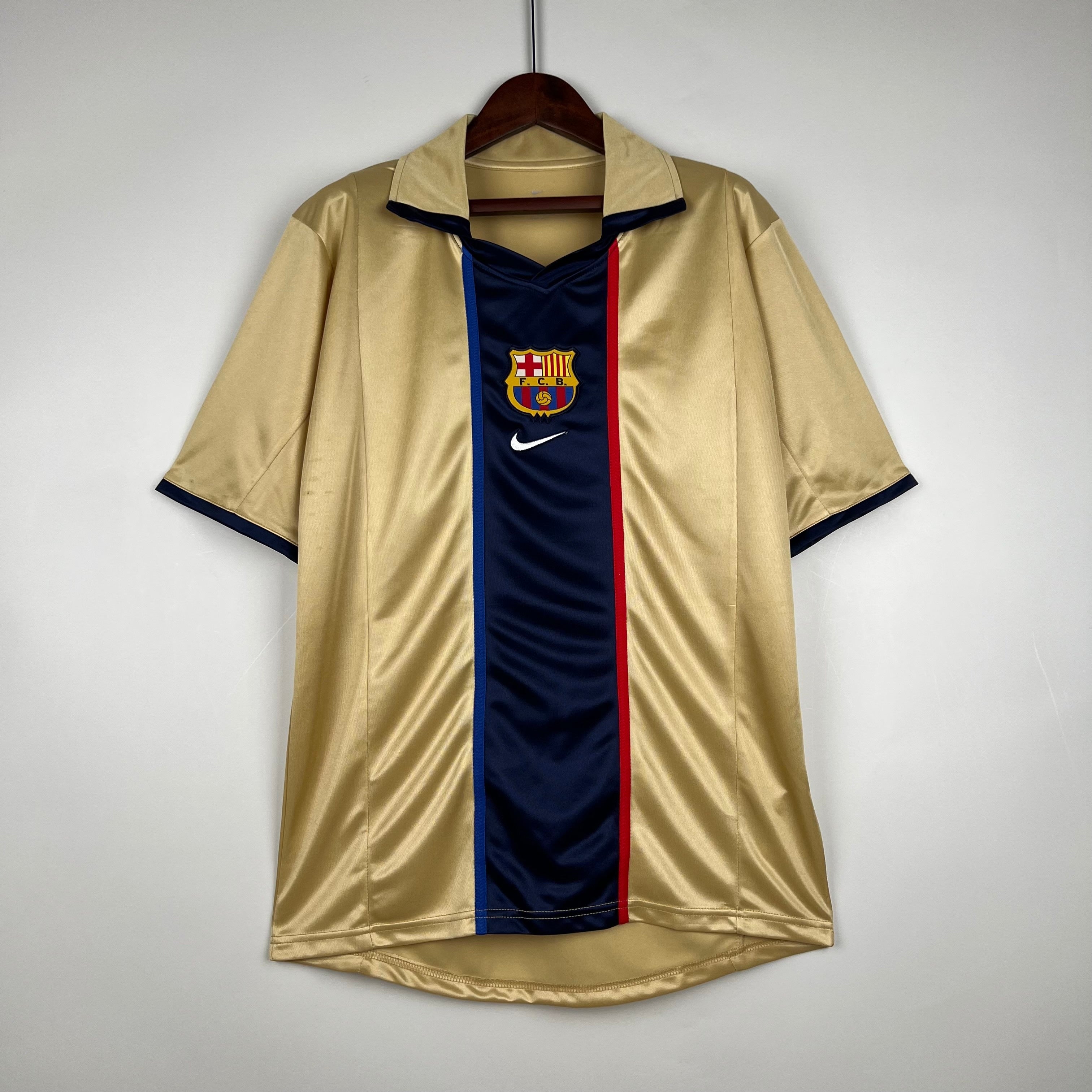 Camiseta Barcelona 2002 - Visitante - Retro