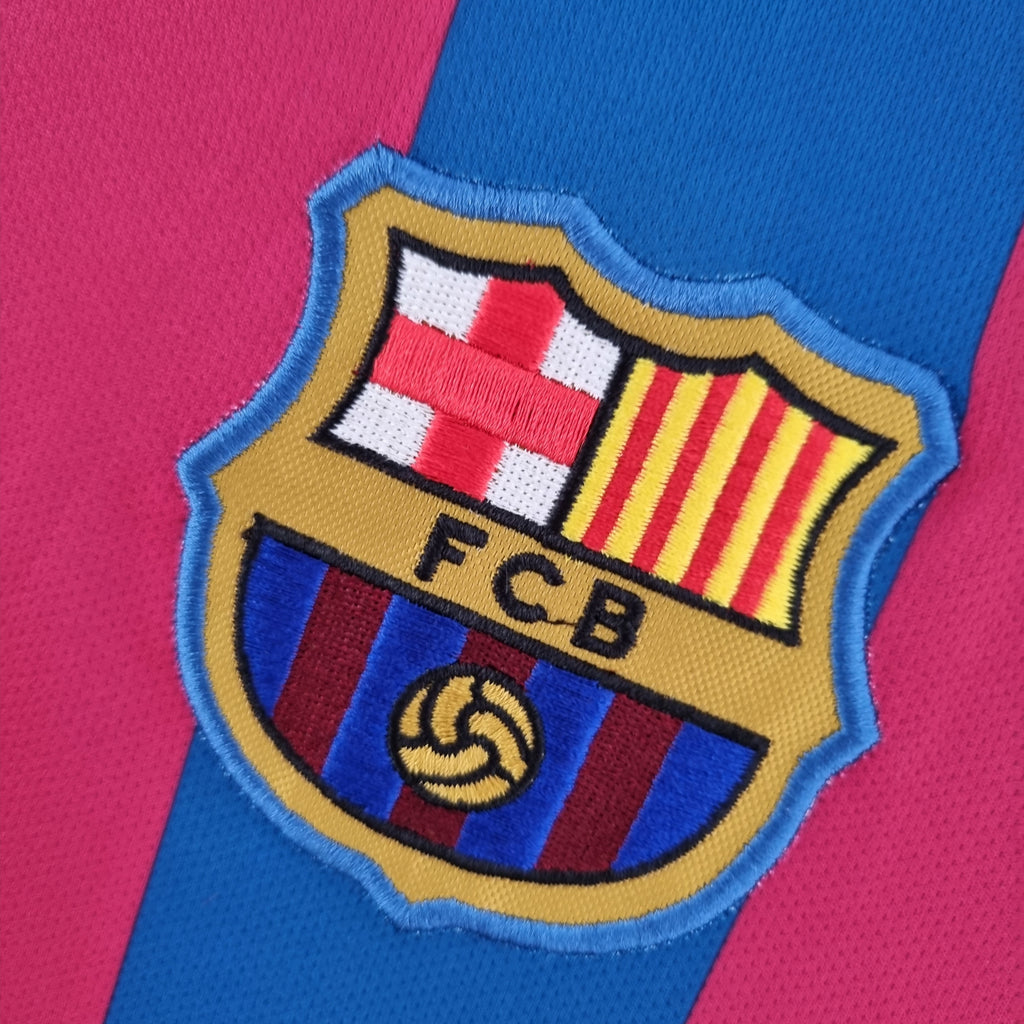 Camiseta Barcelona 2005-06 Manga Larga - Local - Retro