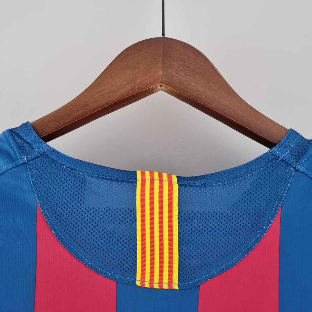 Camiseta Barcelona 2005-06 Manga Larga - Local - Retro