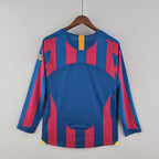 Camiseta Barcelona 2005-06 Manga Larga - Local - Retro