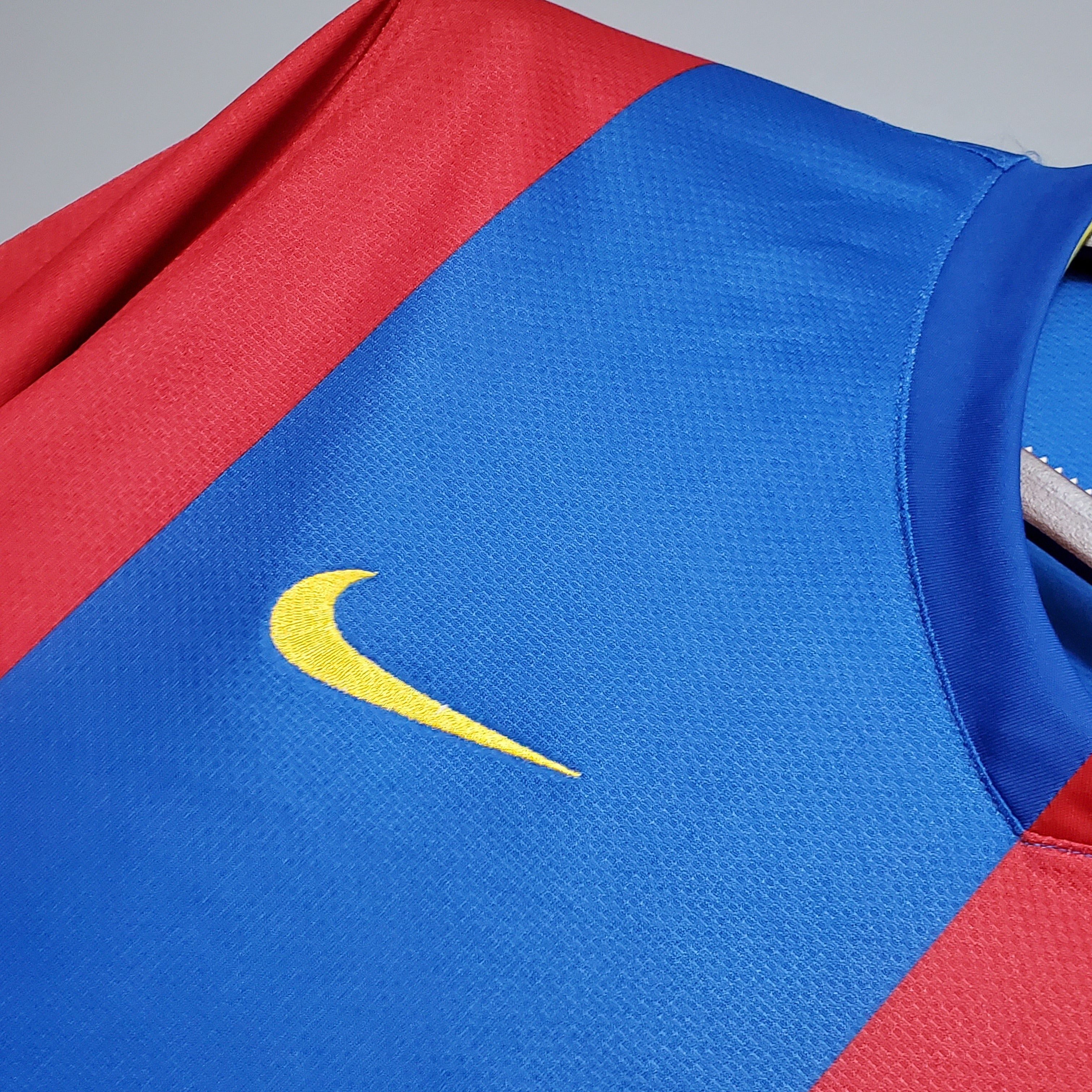 Camiseta Barcelona 2006-07 Manga Larga - Local - Retro