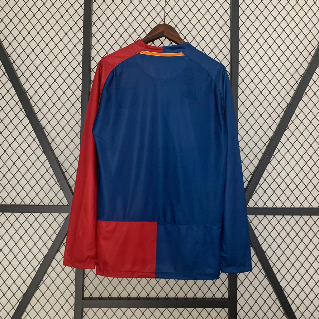Camiseta Barcelona 2008-09 Manga Larga - Local - Retro