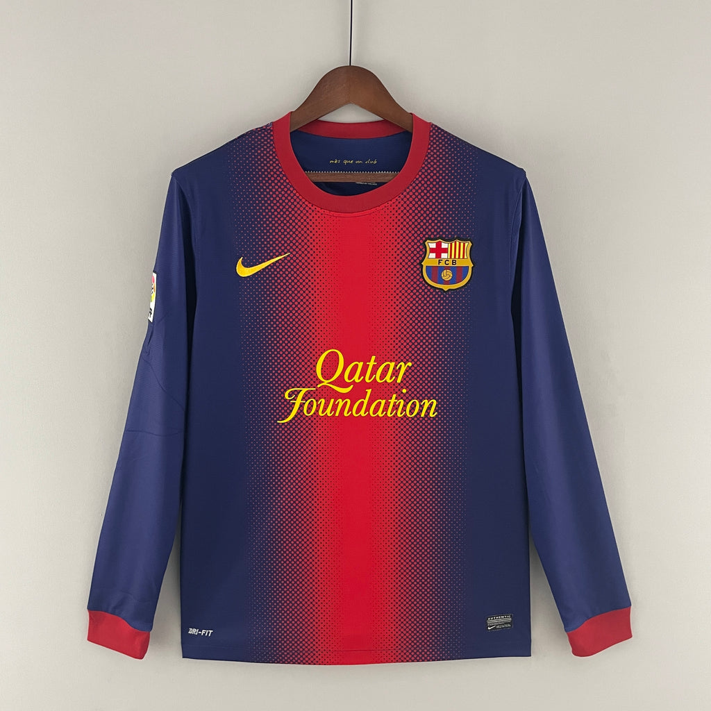 Camiseta Barcelona 2012-13 Manga Larga - Local - Retro