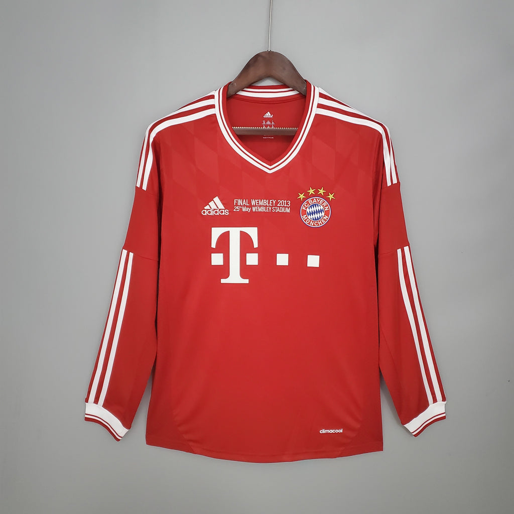 Camiseta Bayern Munich 2013-14 Manga Larga - Local - Retro