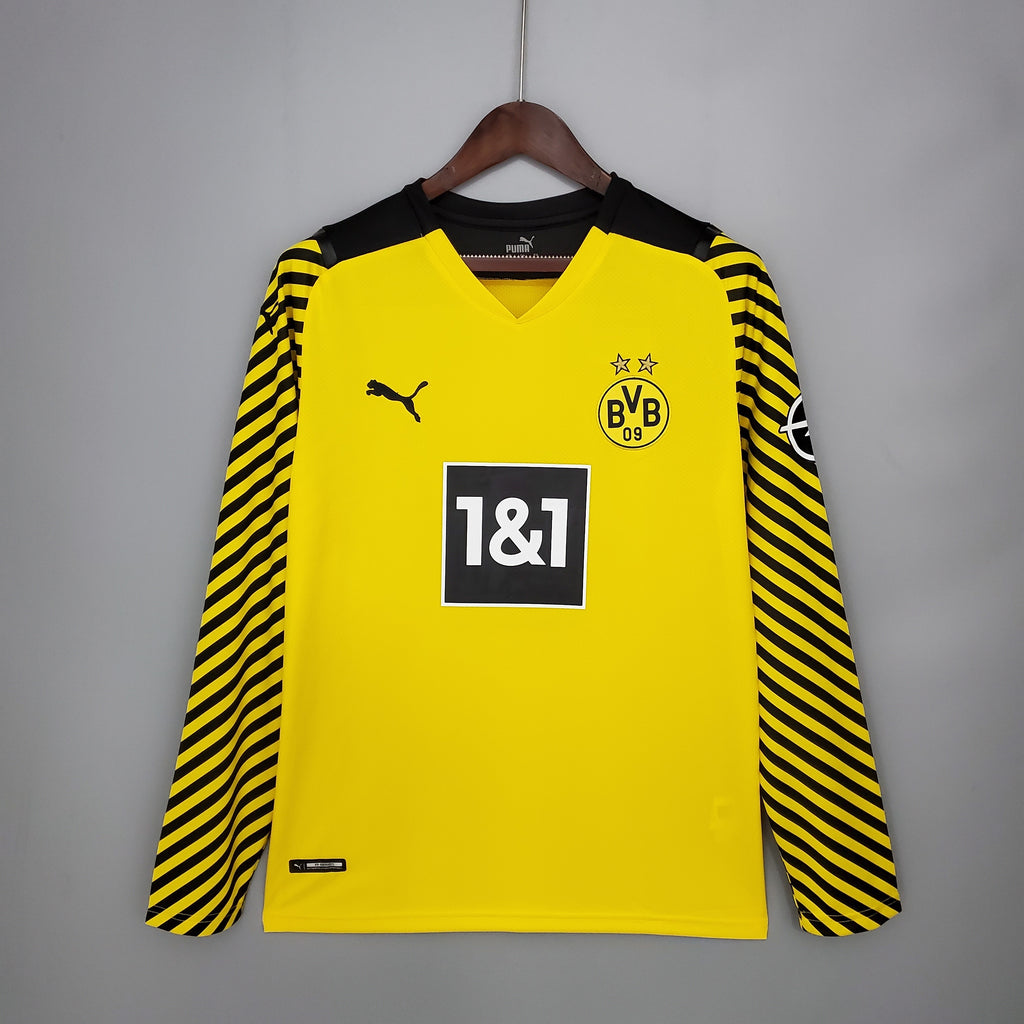 Camiseta Borussia Dortmund 2021-22 Manga Larga - Local
