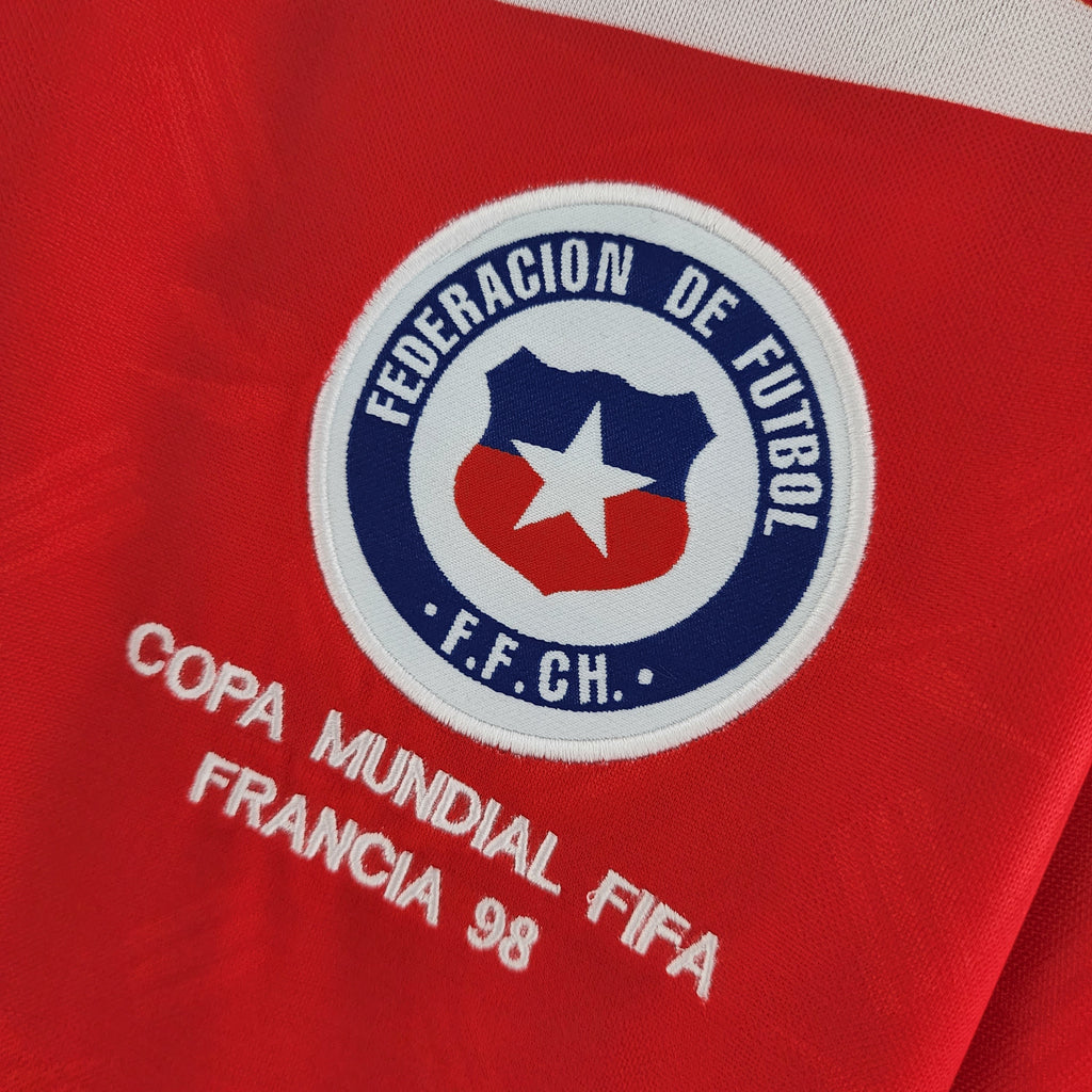 Camiseta Chile 1998 Manga Larga - Local - Retro