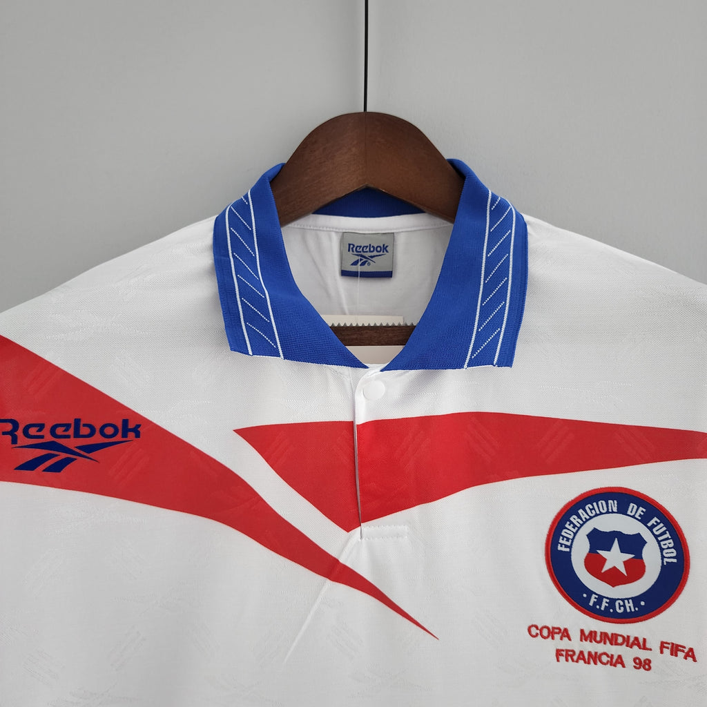 Camiseta Chile 1998 Manga Larga - Visitante - Retro