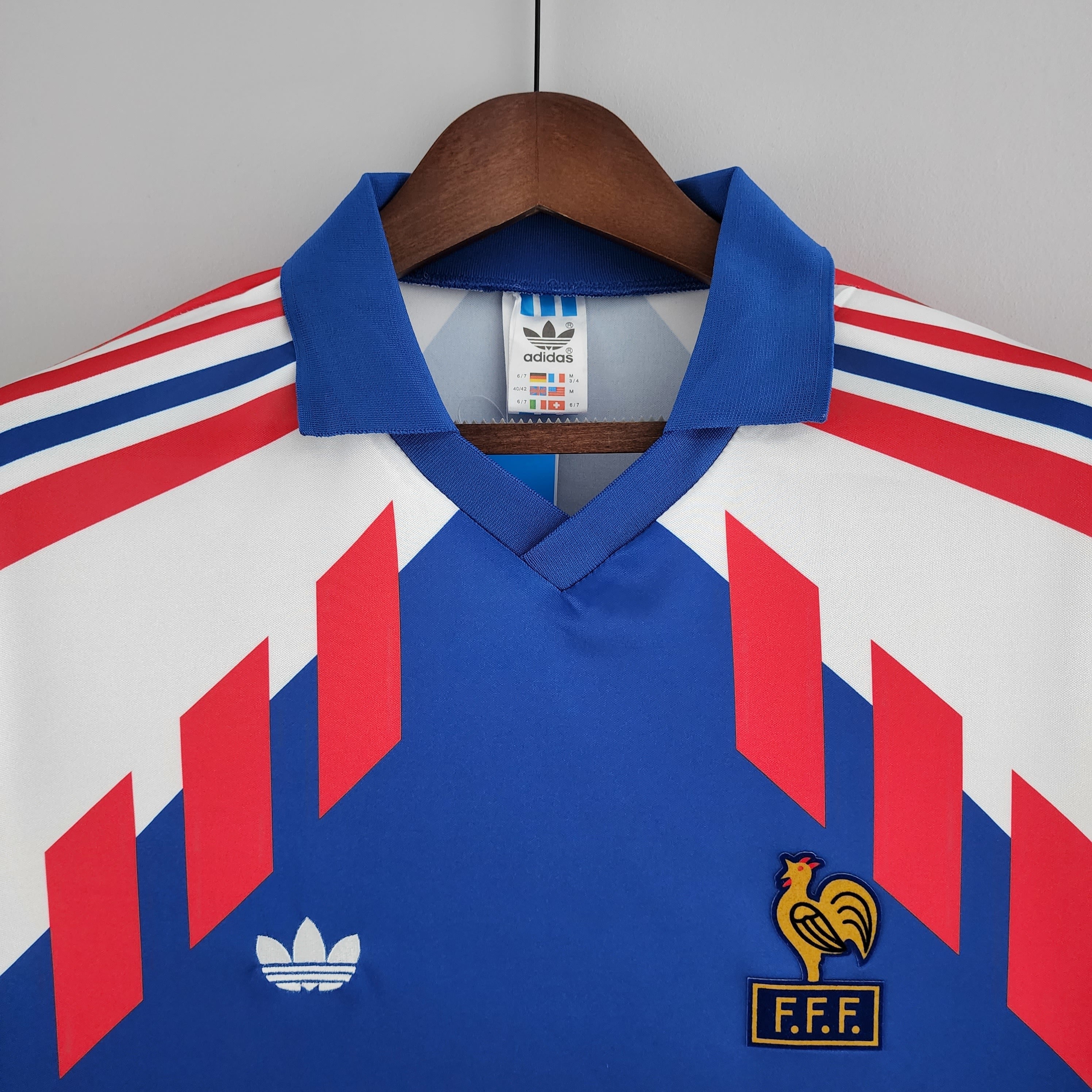 Camiseta Francia 1988 Manga Larga - Local - Retro