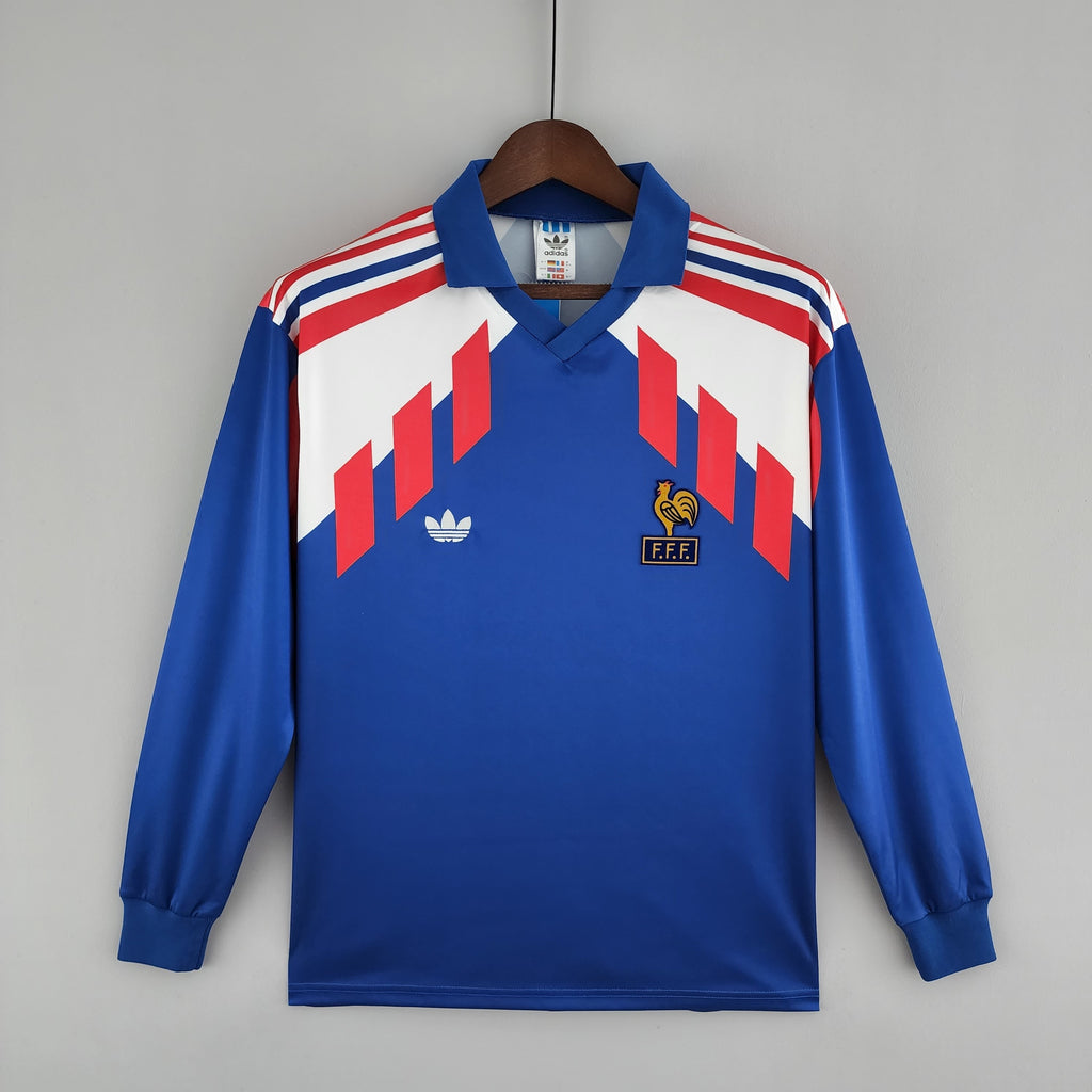 Camiseta Francia 1988 Manga Larga - Local - Retro