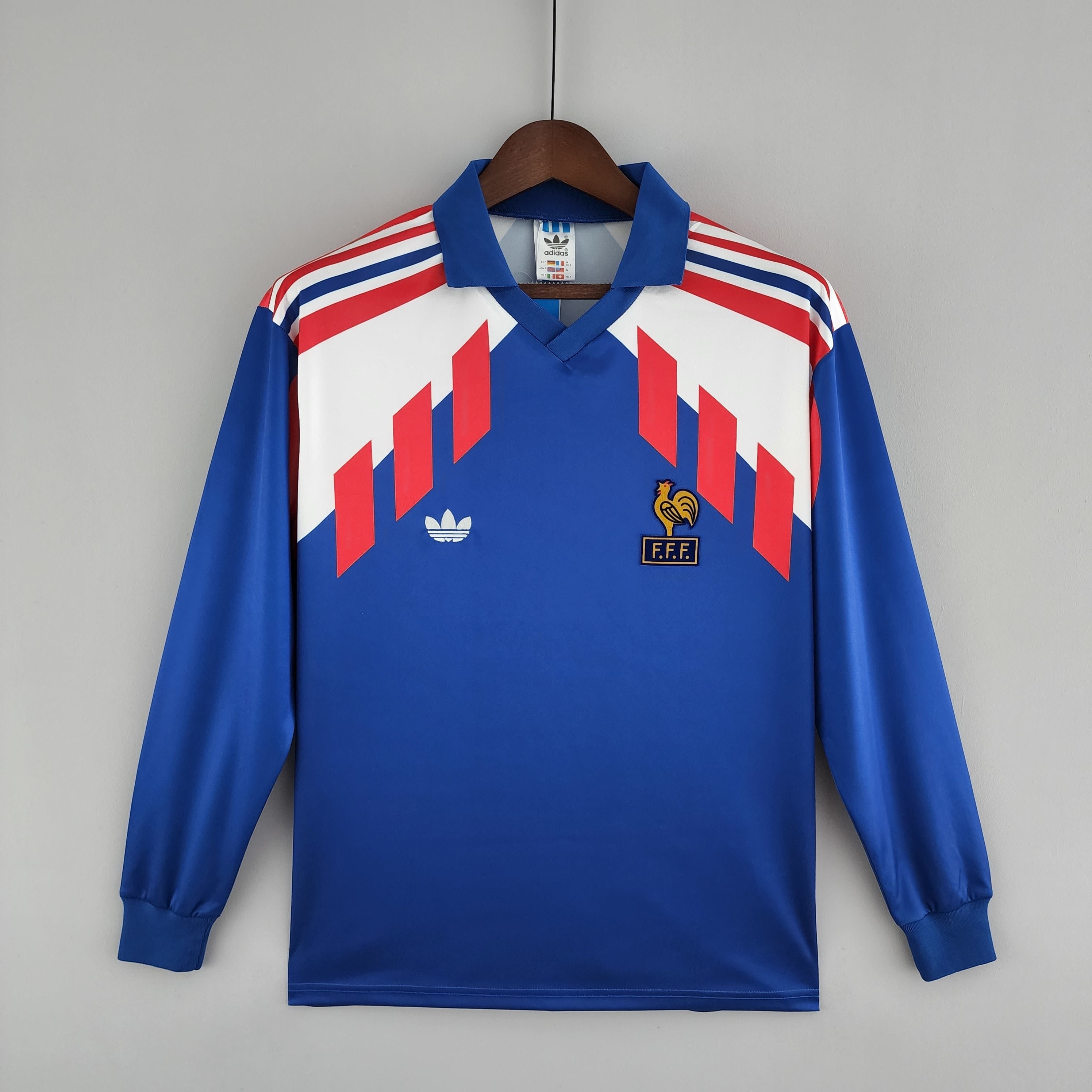 Camiseta Francia 1988 Manga Larga - Local - Retro