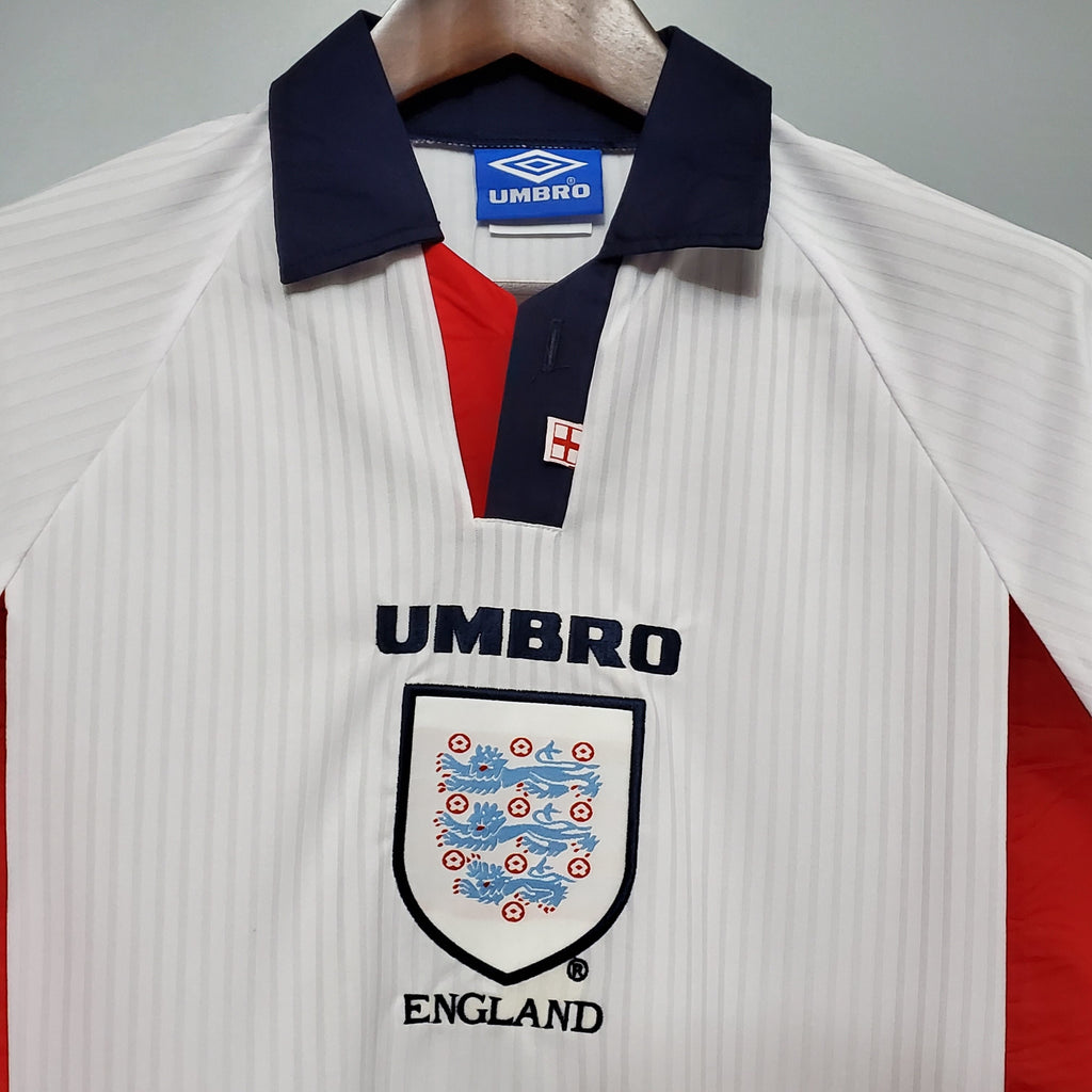 Camiseta Inglaterra 1998 Manga Larga - Local - Retro
