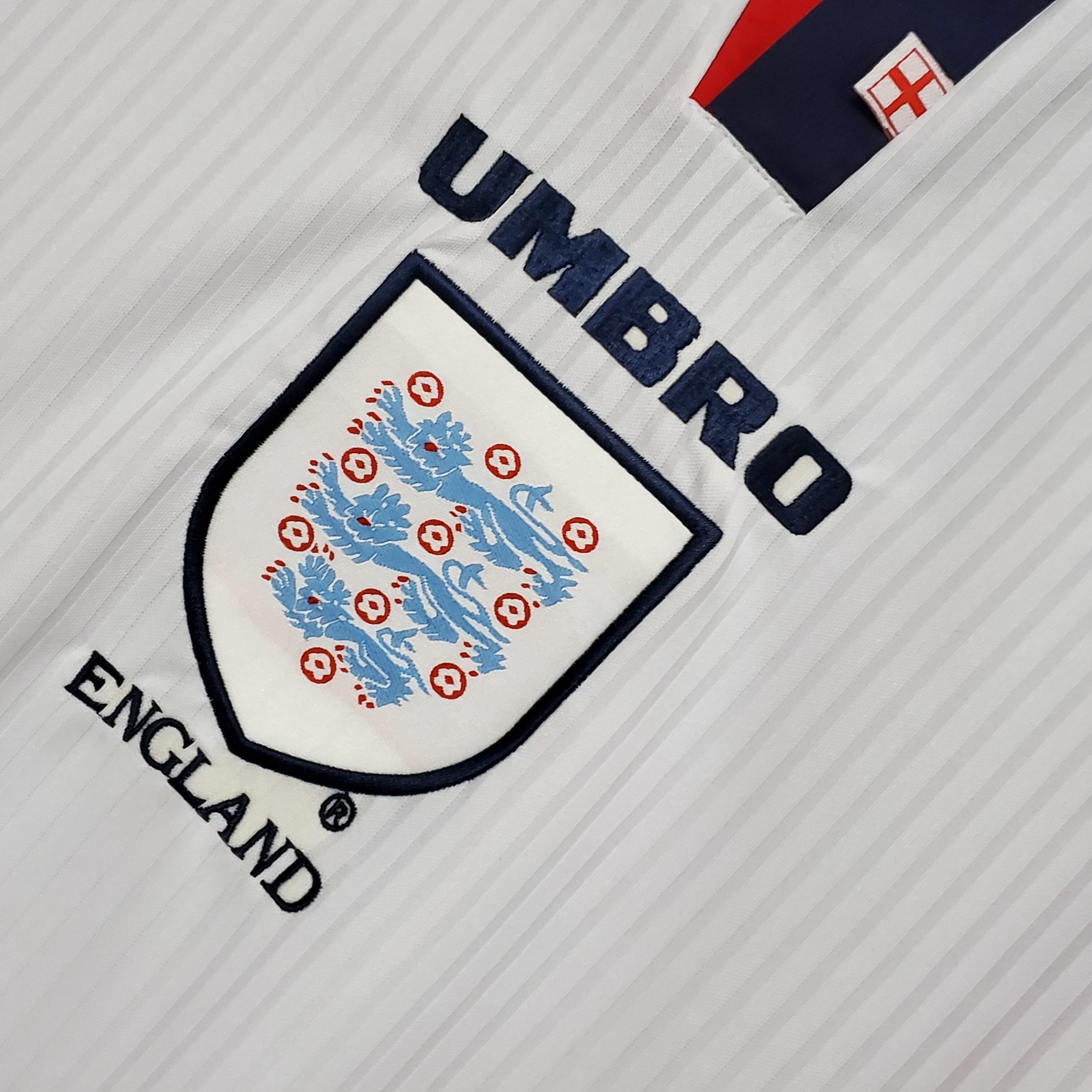 Camiseta Inglaterra 1998 Manga Larga - Local - Retro