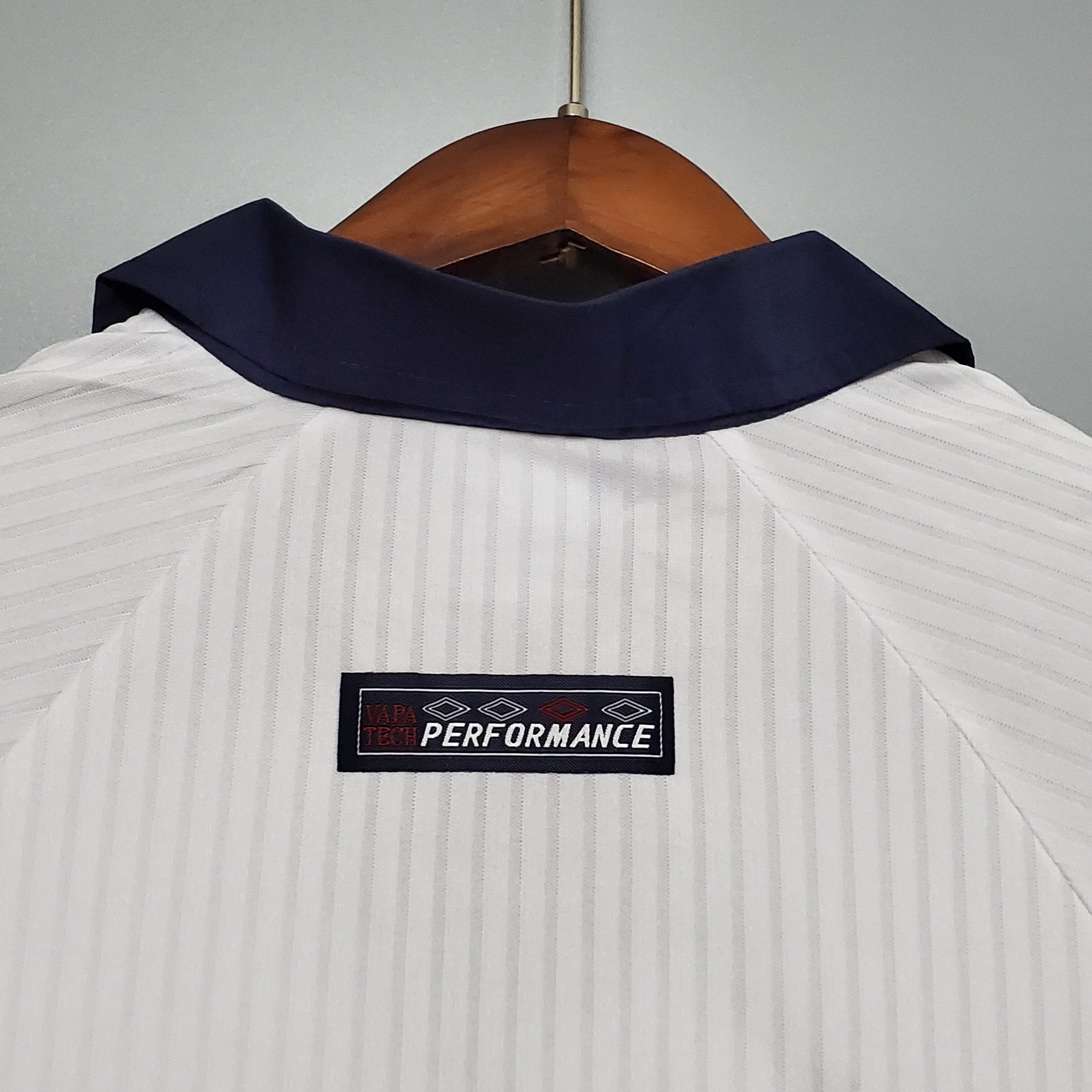 Camiseta Inglaterra 1998 Manga Larga - Local - Retro