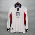 Camiseta Inglaterra 1998 Manga Larga - Local - Retro