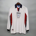 Camiseta Inglaterra 1998 Manga Larga - Local - Retro