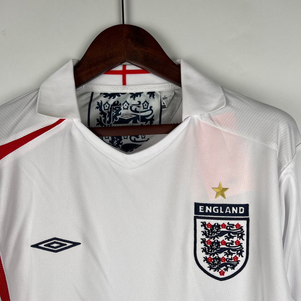 Camiseta Inglaterra 2006 Manga Larga - Local - Retro