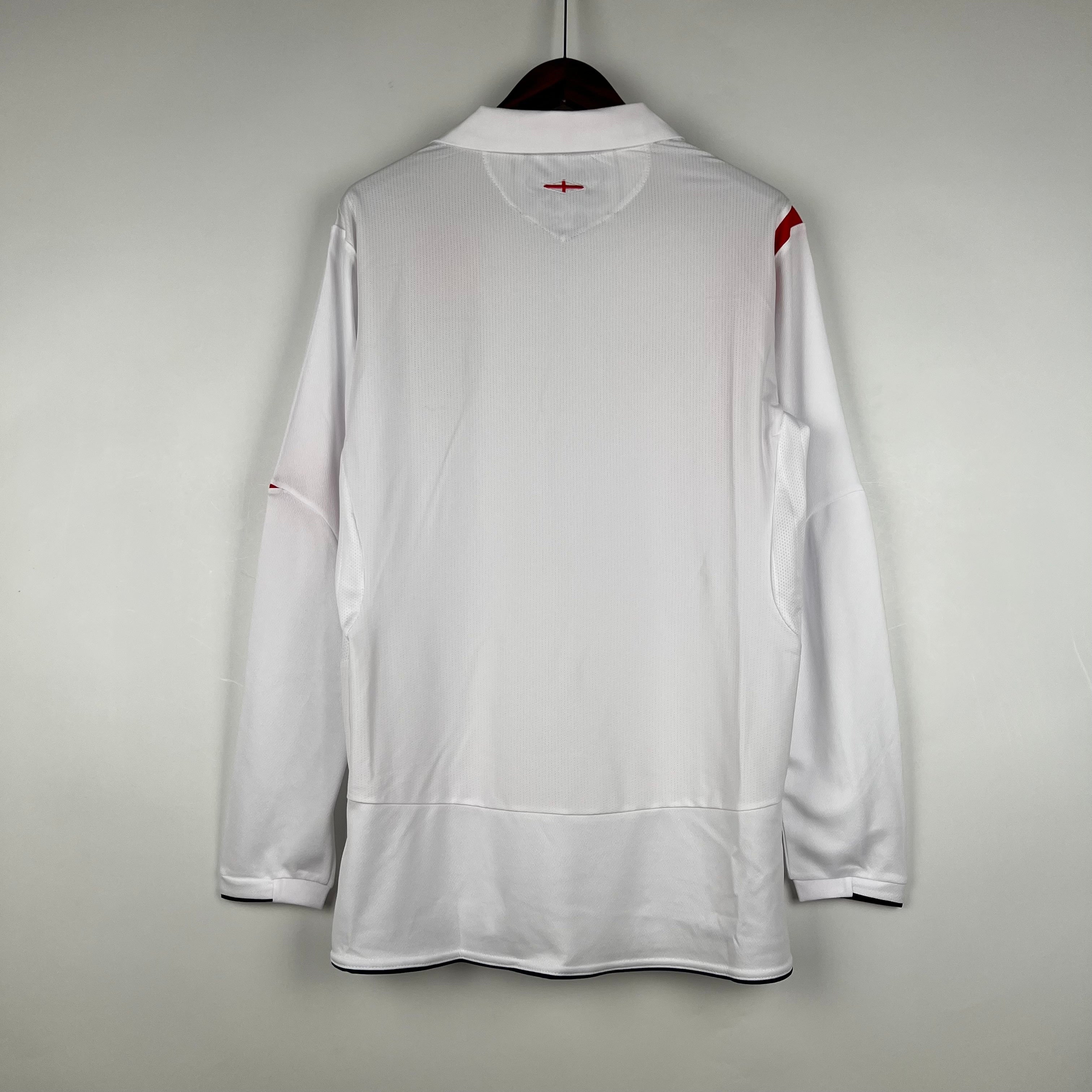 Camiseta Inglaterra 2006 Manga Larga - Local - Retro