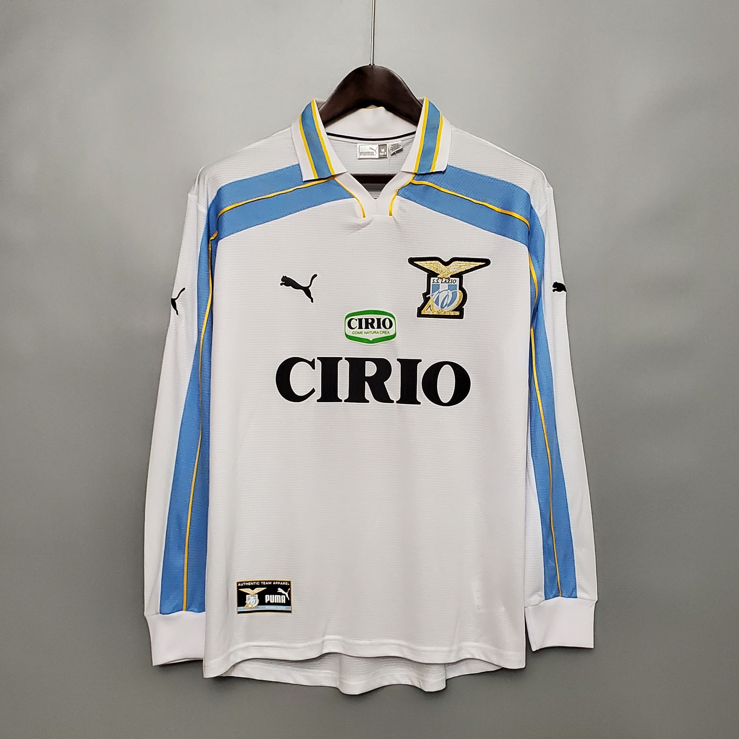 Camiseta Lazio 2000-01 Manga Larga - Visitante - Retro