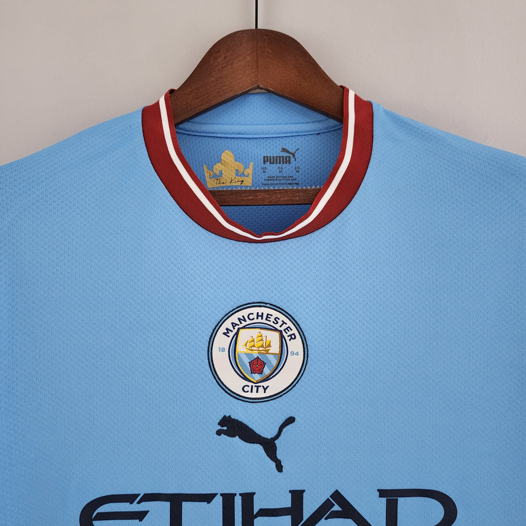 Camiseta Manchester City 2022-23 Manga Larga - Local