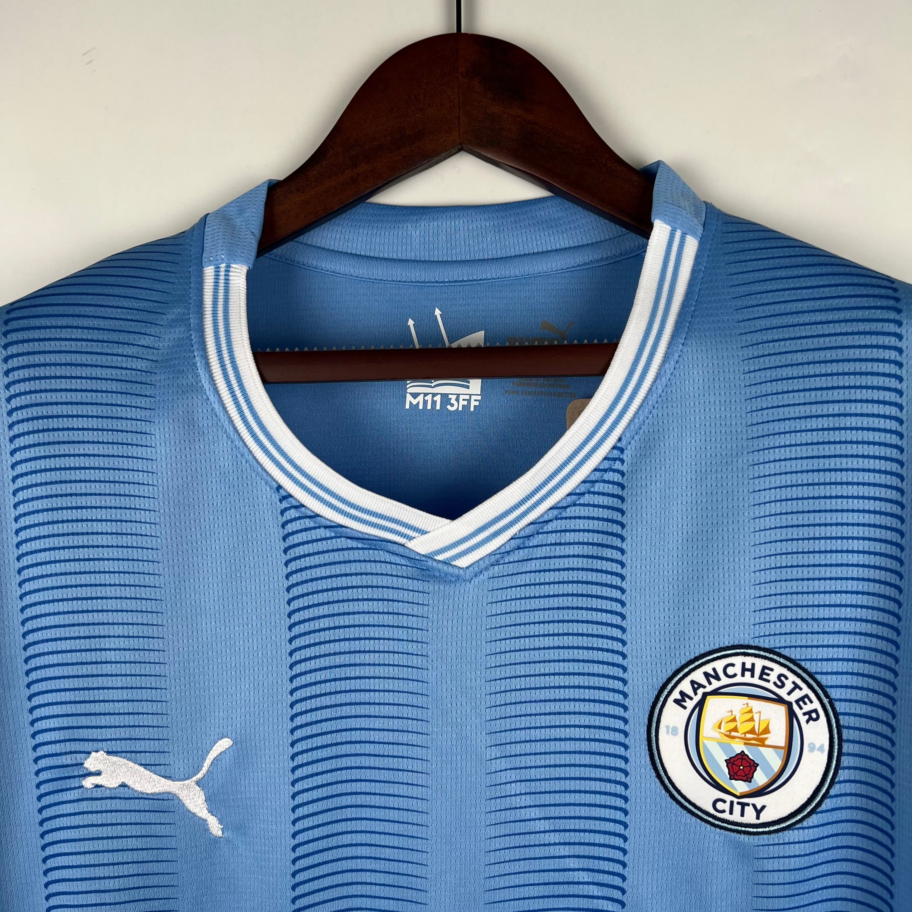 Camiseta Manchester City 2023-24 Manga Larga - Local