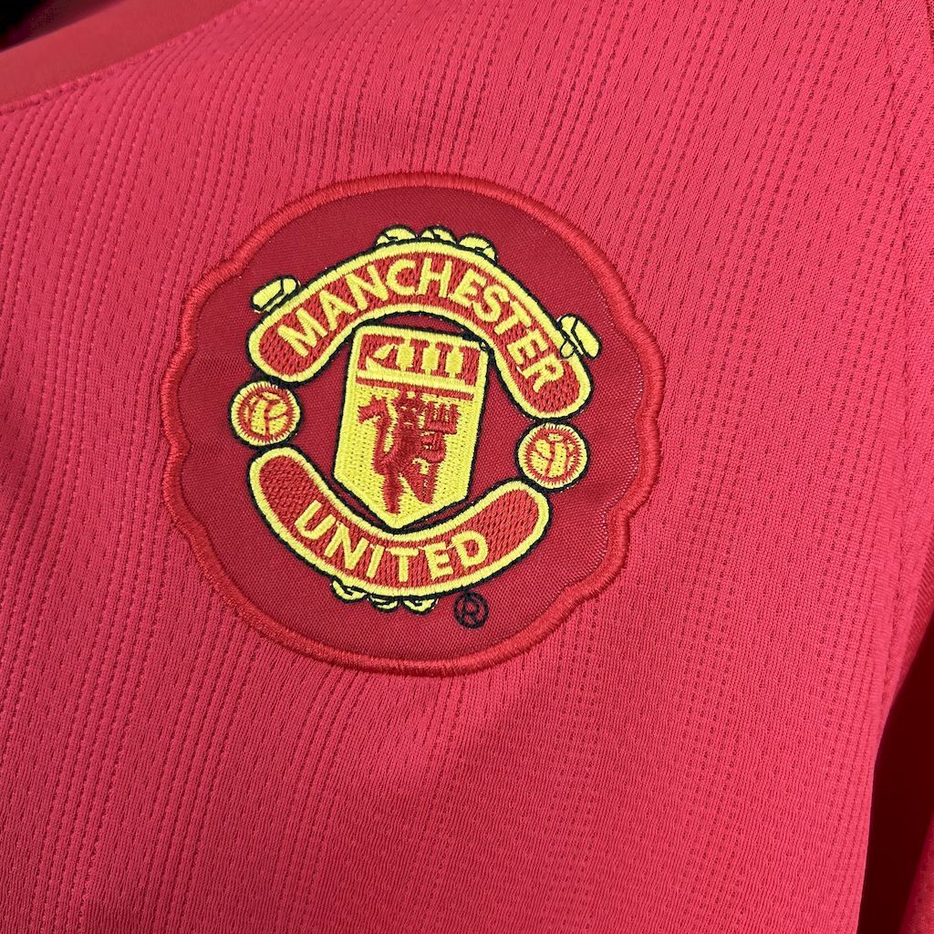 Camiseta Manchester United 2007-08 Manga Larga - Local - Retro