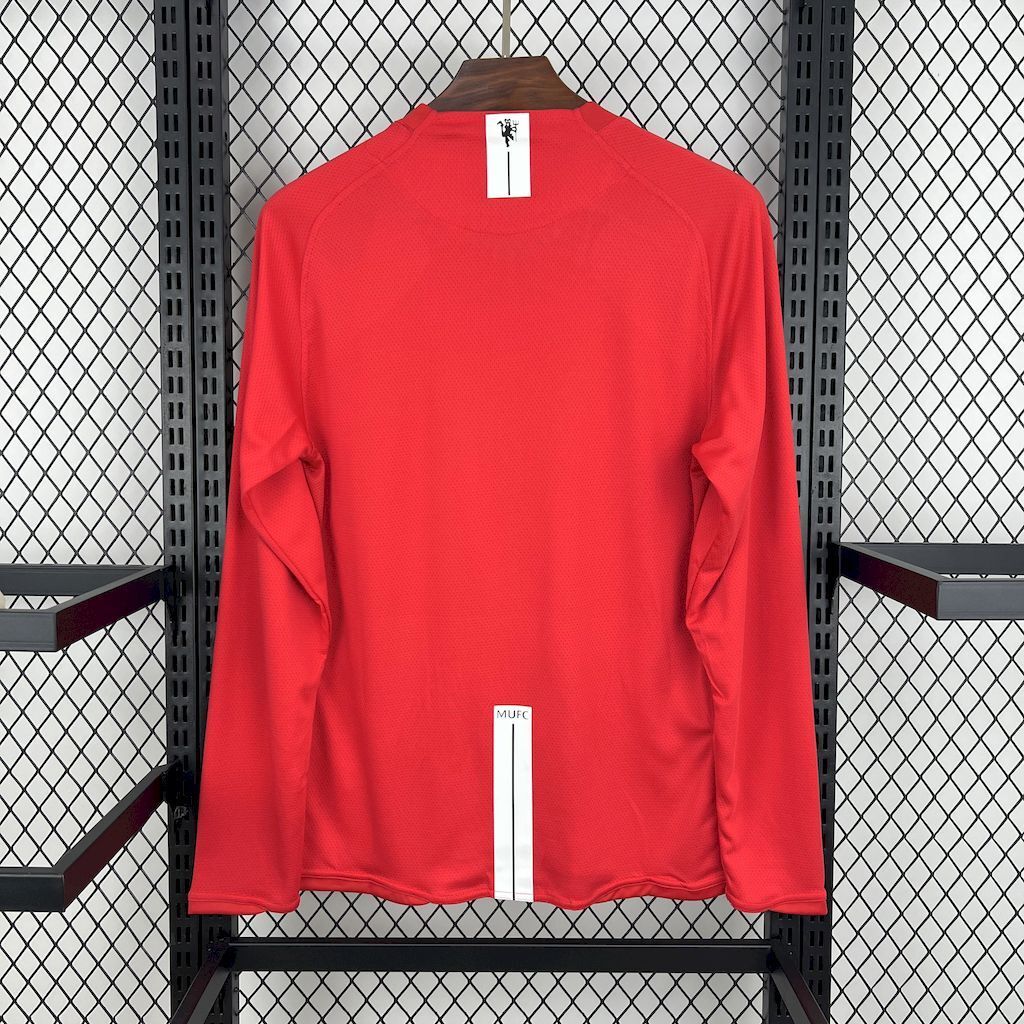 Camiseta Manchester United 2007-08 Manga Larga - Local - Retro