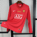 Camiseta Manchester United 2007-08 Manga Larga - Local - Retro