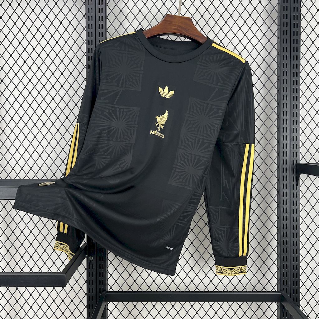 Camiseta México 2025 - Edición Especial Negro Manga Larga