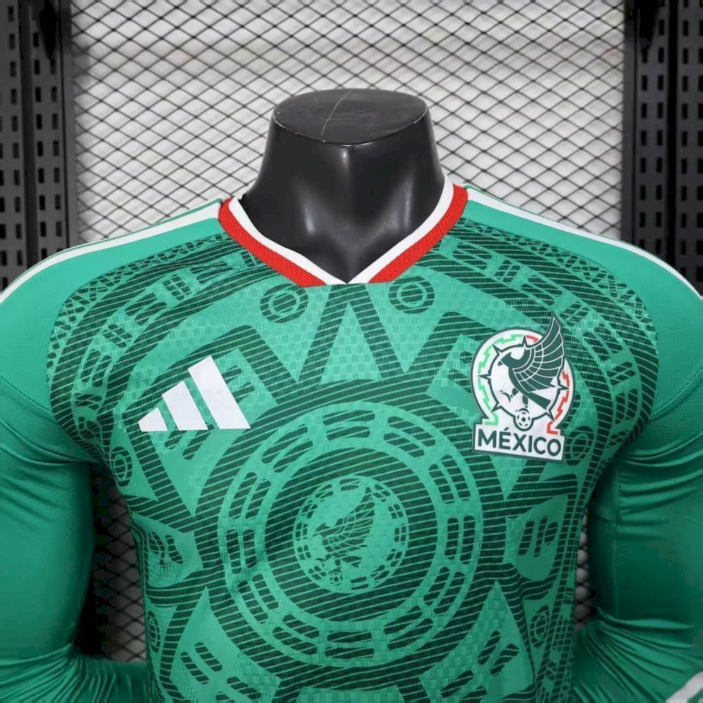 Camiseta México 2026 Versión Jugador - Manga Larga - Local