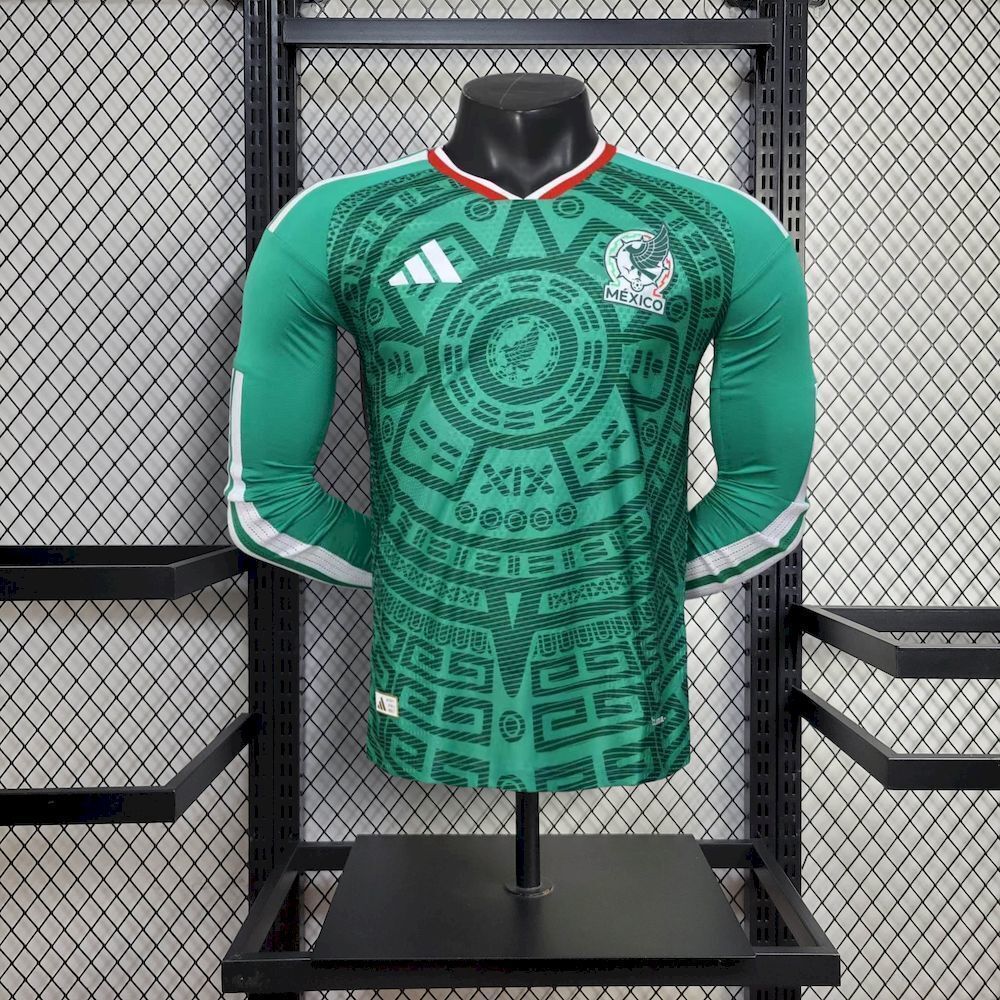 Camiseta México 2026 Versión Jugador - Manga Larga - Local