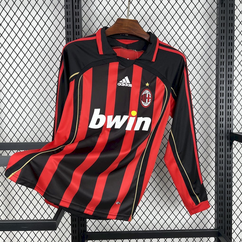 Camiseta AC Milan 2006-07 Manga Larga - Local - Retro