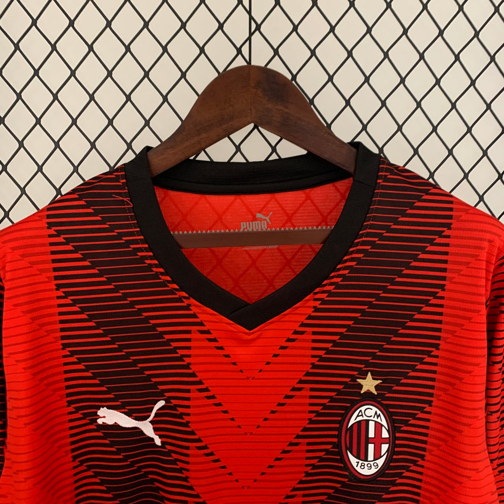 Camiseta AC Milan 2023-24 Manga Larga - Local
