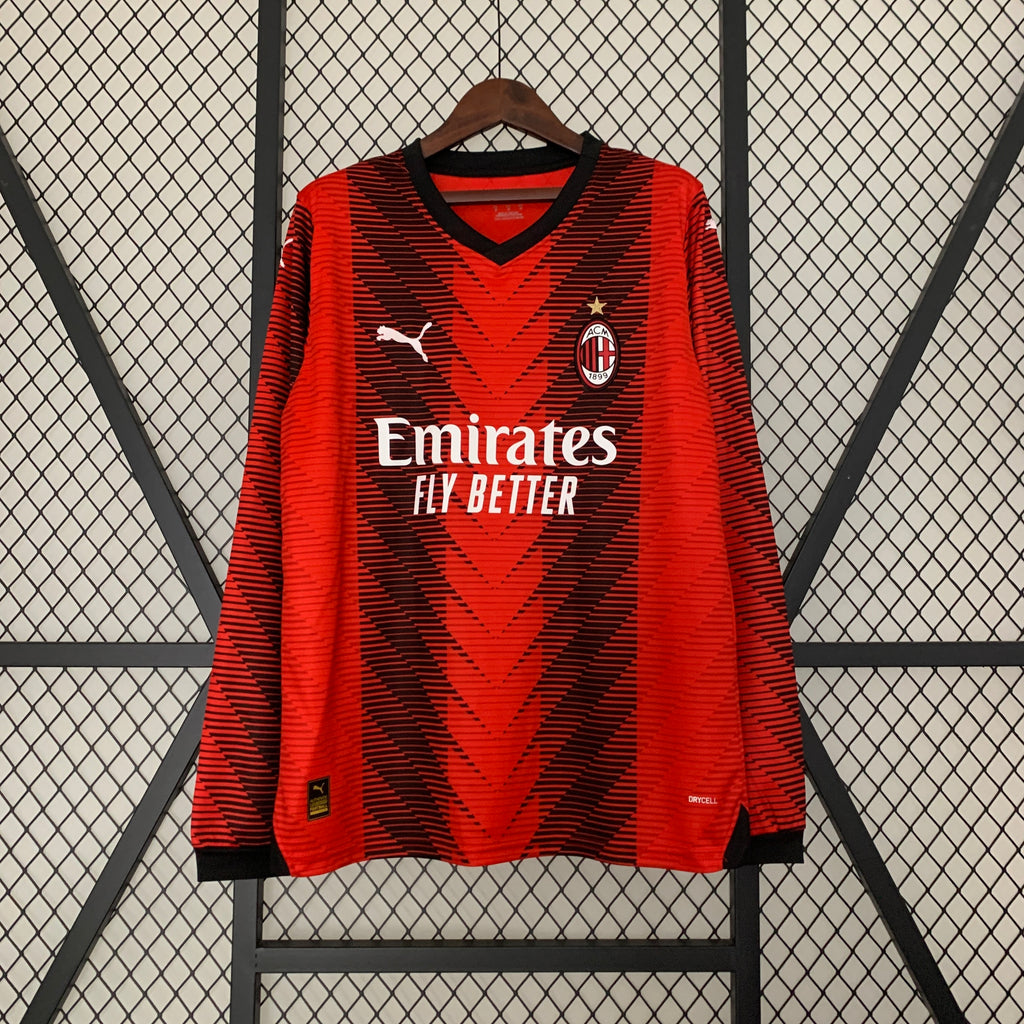 Camiseta AC Milan 2023-24 Manga Larga - Local