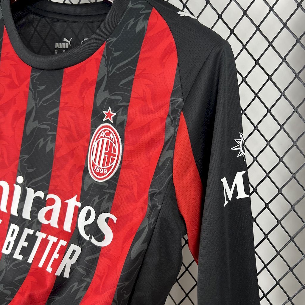 Camiseta AC Milan 2025-26 Manga Larga - Local