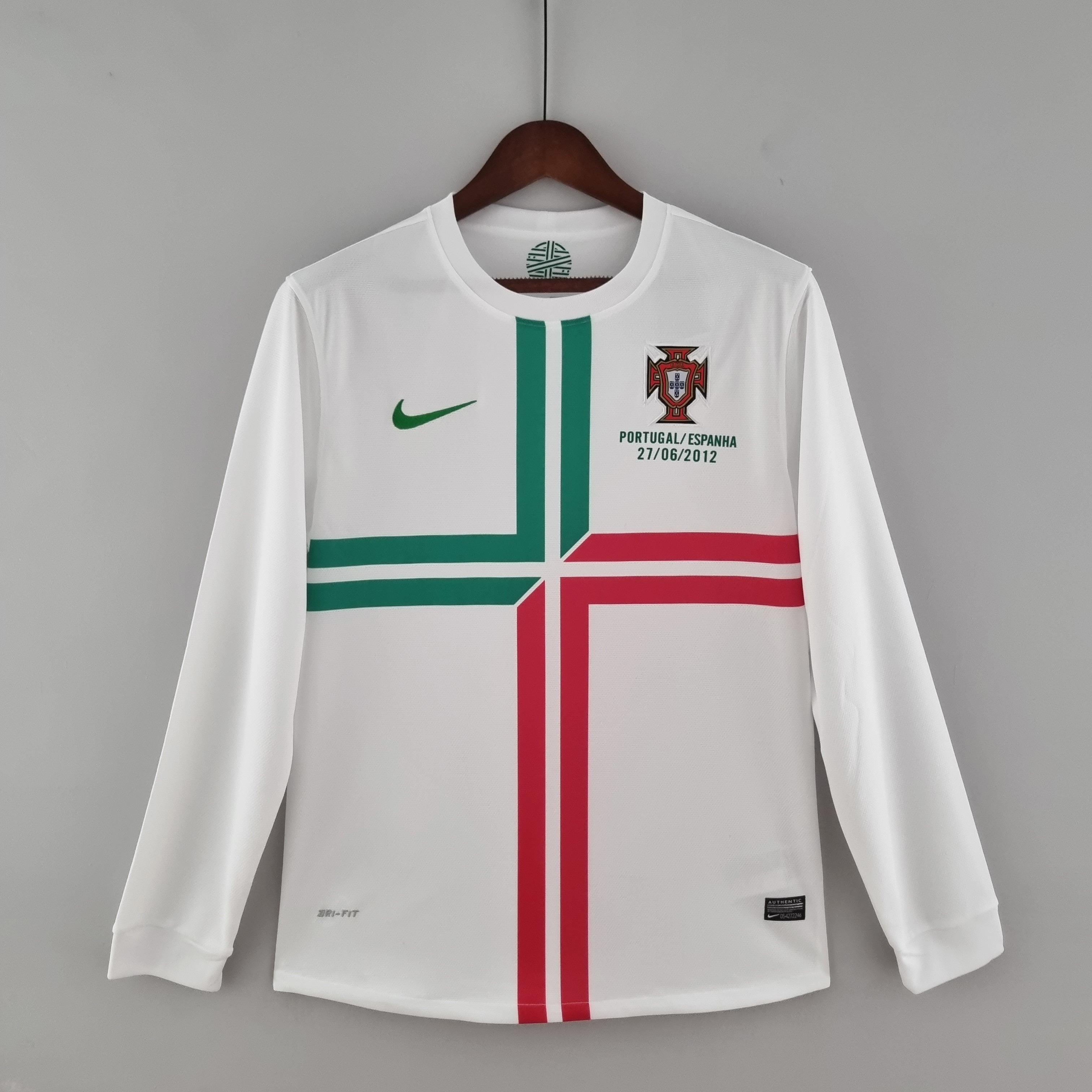 Camiseta Portugal 2012 Manga Larga - Visitante - Retro