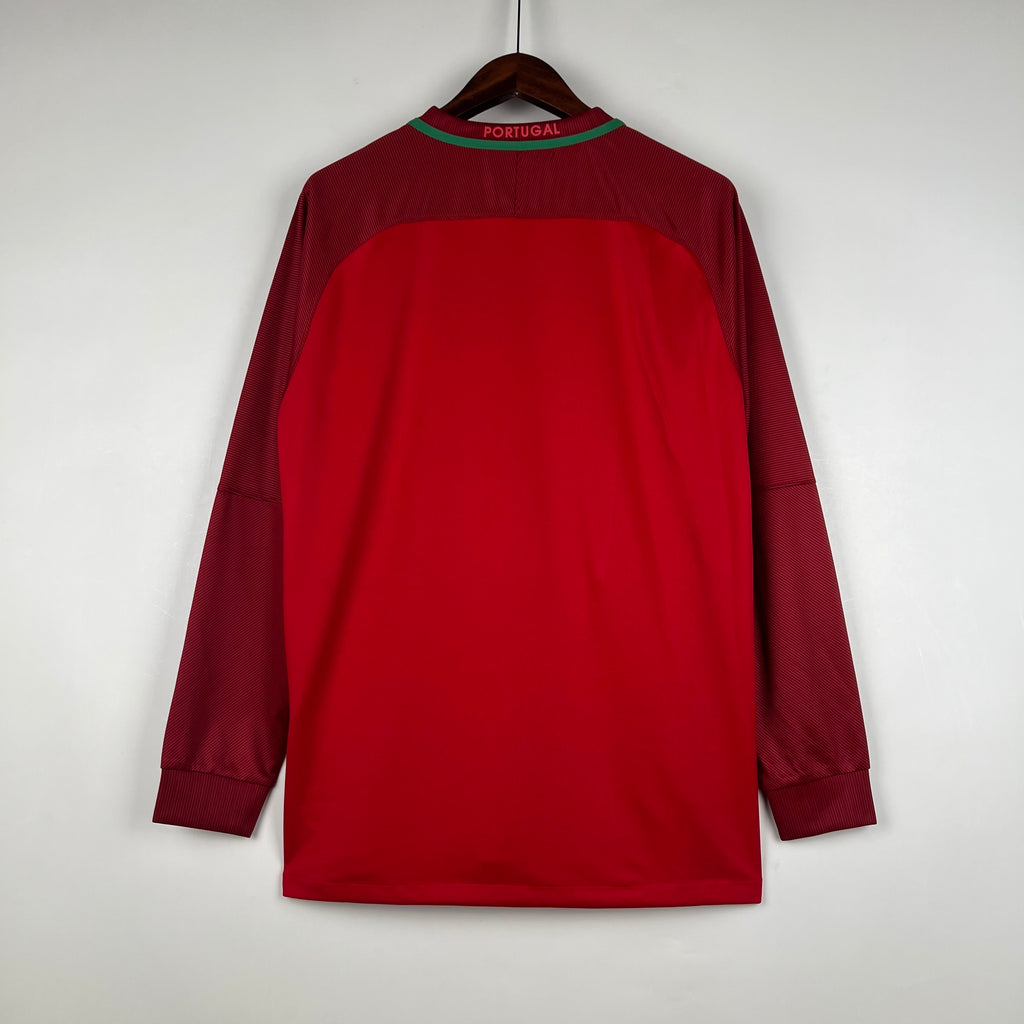 Camiseta Portugal 2016 Manga Larga - Local - Retro