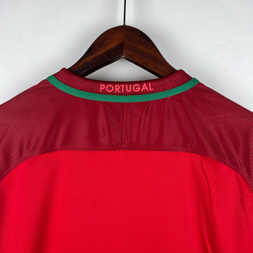 Camiseta Portugal 2016 Manga Larga - Local - Retro